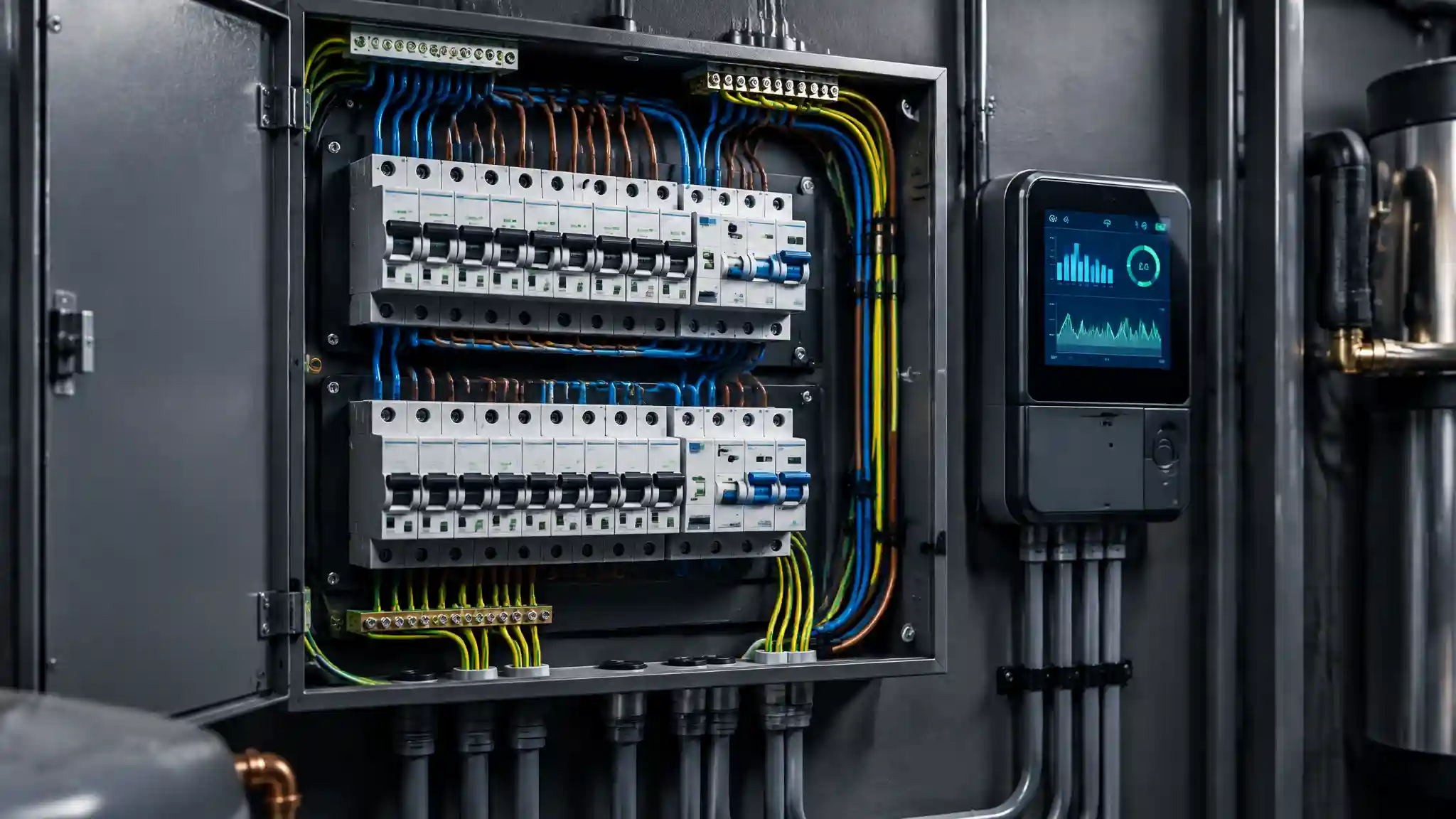 An engineering analysis of residential electrical service constraints in the UK, exploring the limits of standard 100A single-phase supplies under multi-asset electrification.