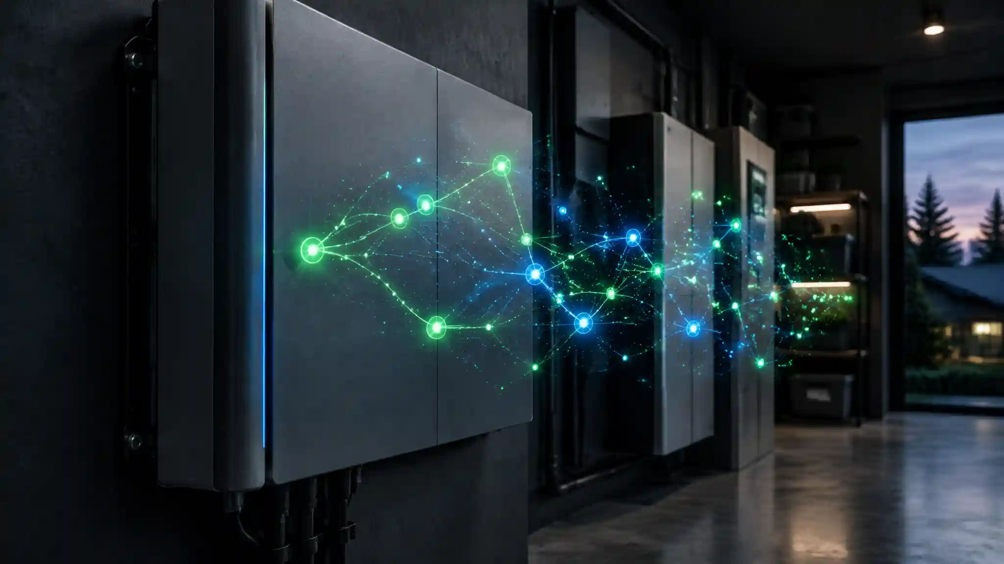 An analysis of battery aggregation software, explaining how networked home energy storage systems stabilize the National Grid during peak demand.
