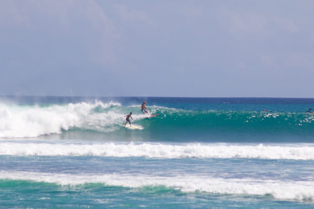 Waves in Bali for surfing