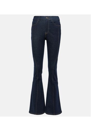High-Rise Flared Jeans Seamed Megaflare