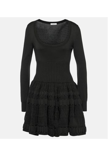 Alaïa Minikleid Crinoline aus einem Wollgemisch