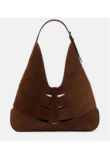 Alaïa Schultertasche Delta aus Veloursleder