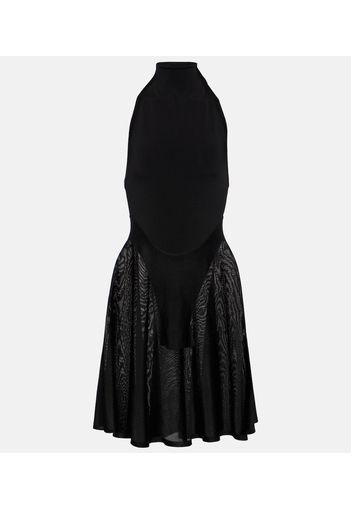 Alaïa Minikleid aus Jersey und Mesh