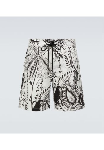 Shorts aus Leinen und Baumwolle