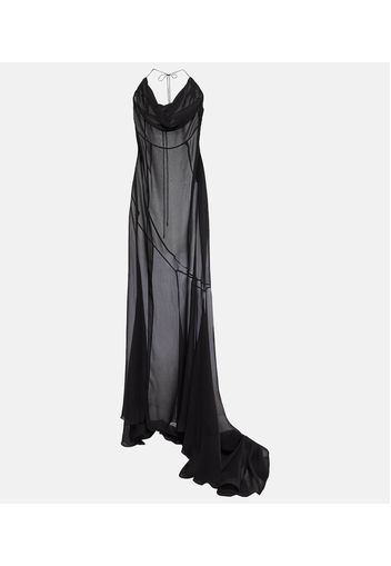 Robe aus Seiden-Georgette