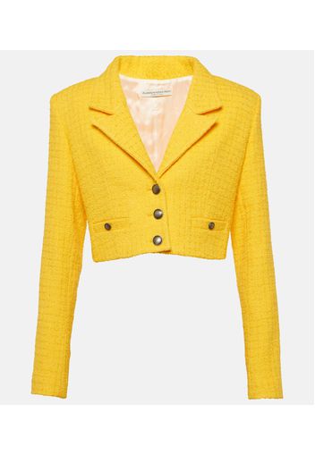 Cropped-Blazer aus Tweed