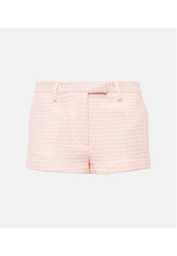 Shorts aus Tweed mit Pailletten