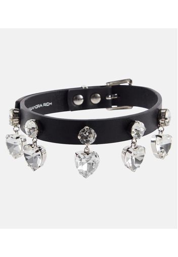 Verzierter Choker aus Leder