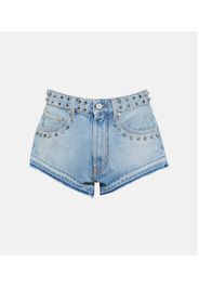 Verzierte Mid-Rise Jeansshorts