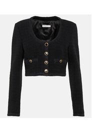 Cropped-Blazer aus Tweed