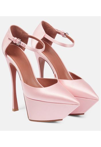 Plateau-Pumps Angelica aus Satin