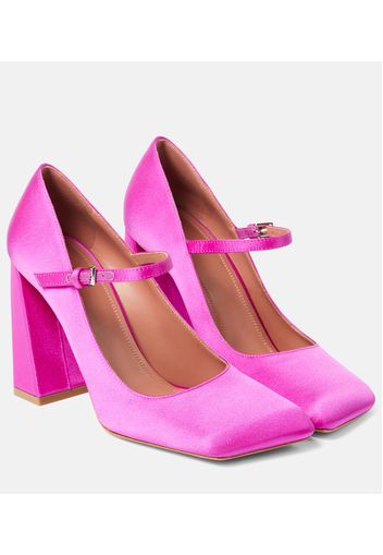 Mary-Jane-Pumps Charlotte 95 aus Satin