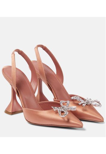 Verzierte Slingback-Pumps Rosie aus Satin