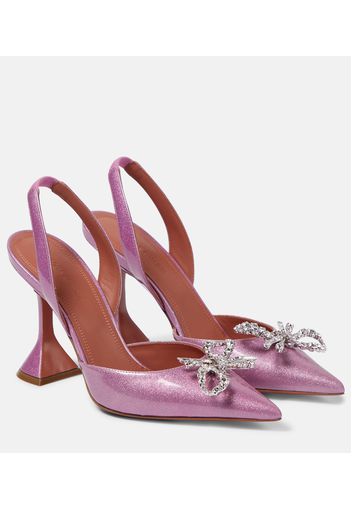 Verzierte Slingback-Pumps Rosie aus Lackleder