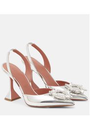 Slingback-Pumps Begum aus Metallic-Leder