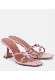 Verzierte Sandalen 70 aus Satin