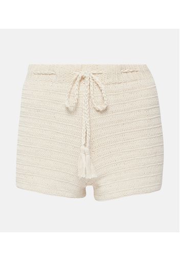 Shorts aus Häkelstrick