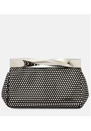 Verzierte Clutch Twist Mini aus Veloursleder