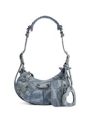 Schultertasche Le Cagole XS aus Denim