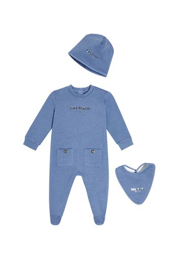 Baby Set aus Strampler, Lätzchen und Mütze