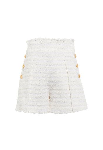 High-Rise Shorts aus Tweed