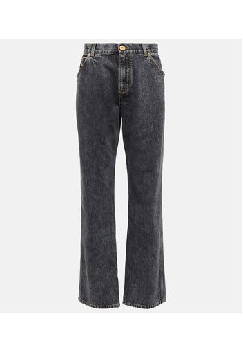 High-Rise Straight Jeans