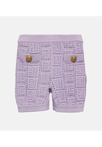 Shorts Monogram aus Strick