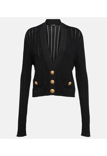 Cropped-Cardigan aus Strick