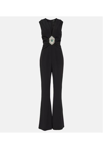 Verzierter Jumpsuit aus Crêpe