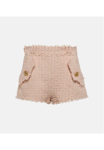 High-Rise Shorts aus Tweed