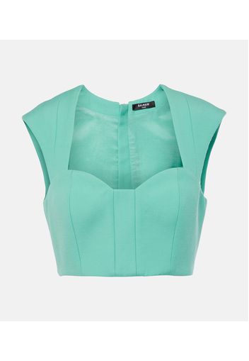 Cropped-Top aus Wolle