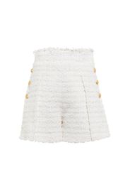 High-Rise Shorts aus Tweed