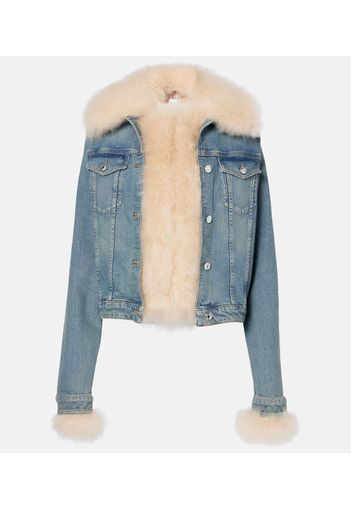 Jeansjacke mit Shearling