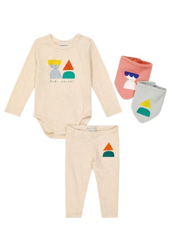 Baby Set Funny Friends aus Body, Leggings und Lätzchen