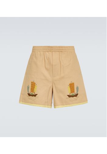 Bestickte Shorts aus Baumwolle