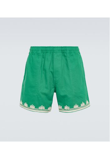 Bestickte Shorts Ripple aus Baumwolle