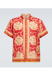 Bowling Shirt Coral Bells aus Seide