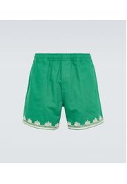 Bestickte Shorts Ripple aus Baumwolle