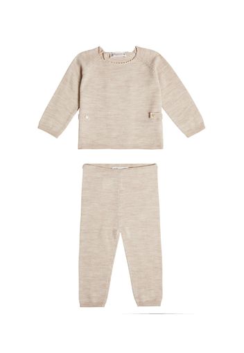 Baby Set aus Pullover und Hose aus Wolle