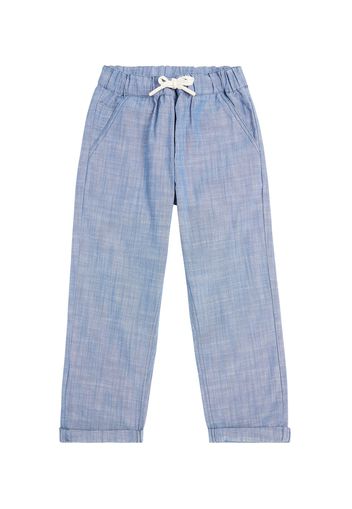 Gerade Hose Connell aus Baumwoll-Chambray