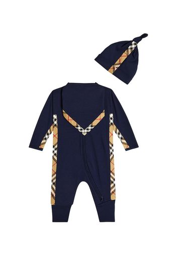 Baby Set aus Strampler, Mütze und Lätzchen