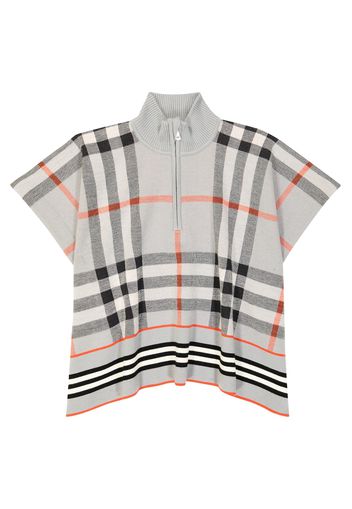 Poncho Burberry Check aus Wolle