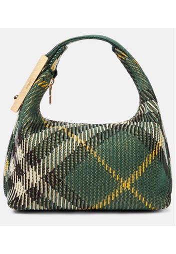 Schultertasche  Check aus Jacquard