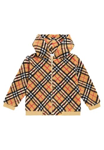 Kapuzenjacke Burberry Check aus Fleece