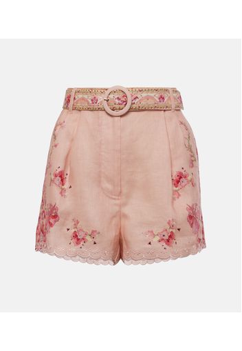 Verzierte Shorts aus Leinen