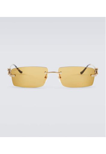 Eckige Sonnenbrille Panthère de Cartier