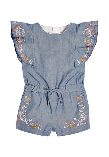 Playsuit aus Baumwoll-Chambray