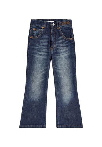 Bestickte Straight Jeans