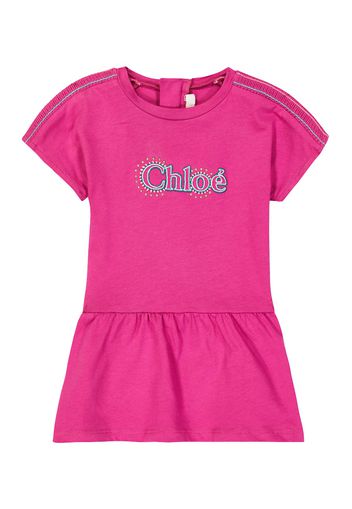 Chloé Kids Baby Kleid aus Baumwoll-Jersey