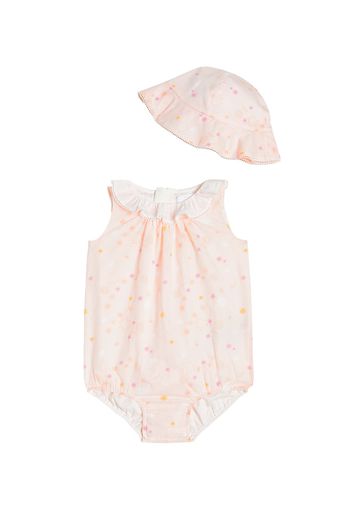 Chloé Kids Baby Set aus Body und Hut aus Baumwolle